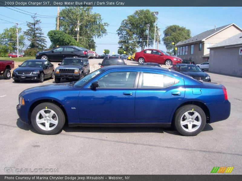 Deep Water Blue Pearl / Dark Slate Gray 2009 Dodge Charger SXT