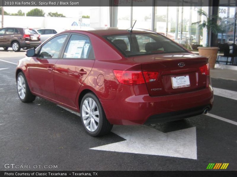 Spicy Red / Black Sport 2010 Kia Forte SX