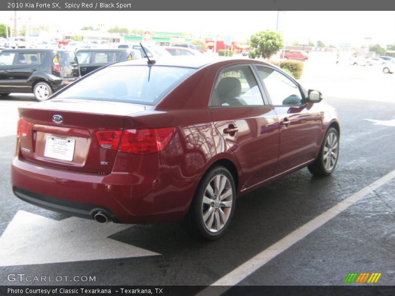 Spicy Red / Black Sport 2010 Kia Forte SX