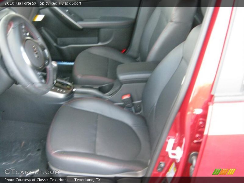 Spicy Red / Black Sport 2010 Kia Forte SX