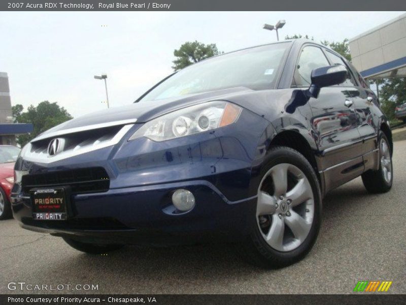 Royal Blue Pearl / Ebony 2007 Acura RDX Technology