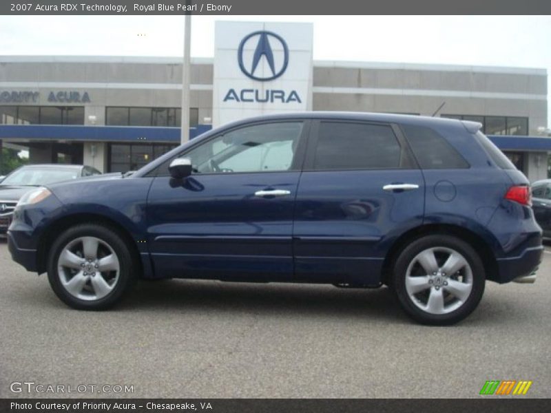 Royal Blue Pearl / Ebony 2007 Acura RDX Technology