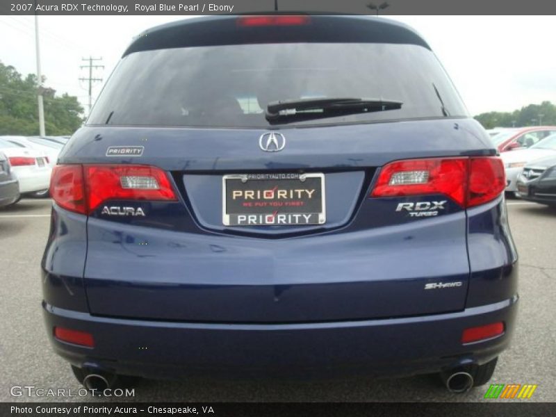 Royal Blue Pearl / Ebony 2007 Acura RDX Technology