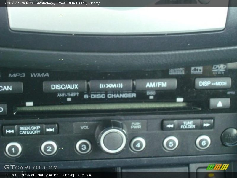 Royal Blue Pearl / Ebony 2007 Acura RDX Technology