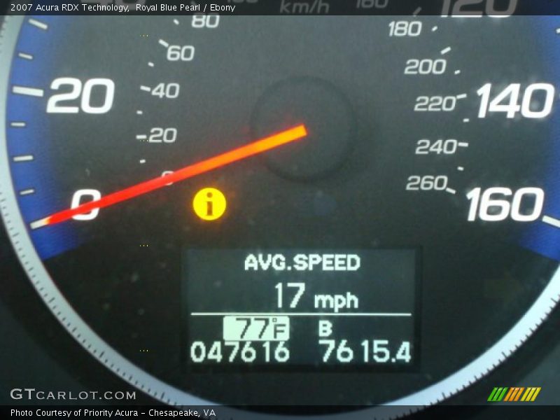 Royal Blue Pearl / Ebony 2007 Acura RDX Technology