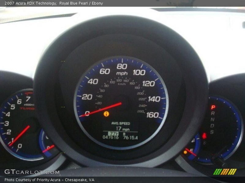 Royal Blue Pearl / Ebony 2007 Acura RDX Technology