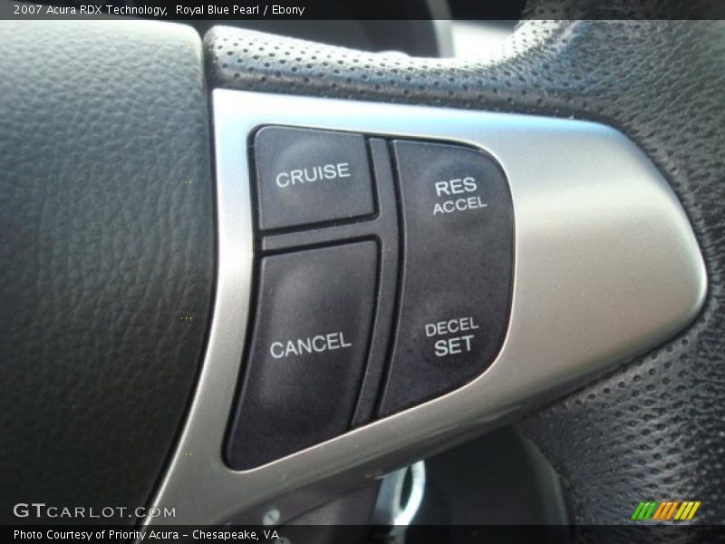 Royal Blue Pearl / Ebony 2007 Acura RDX Technology