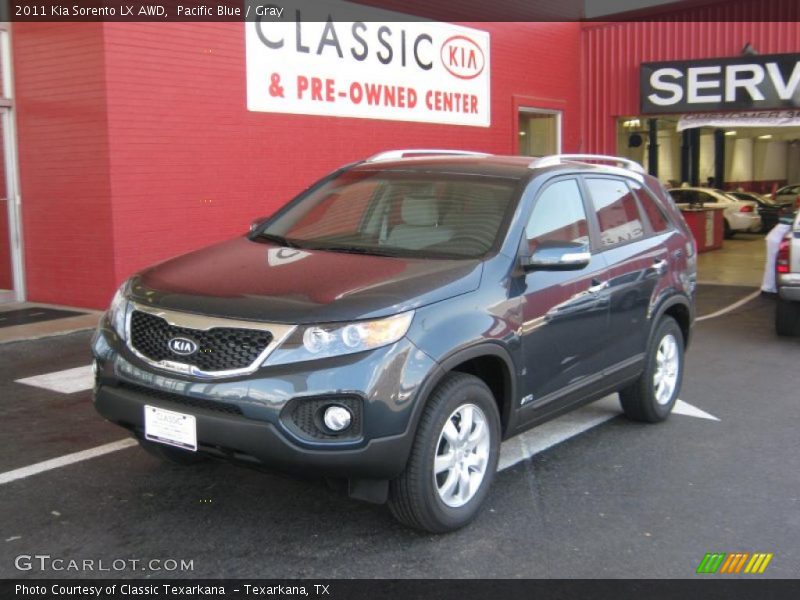 Pacific Blue / Gray 2011 Kia Sorento LX AWD