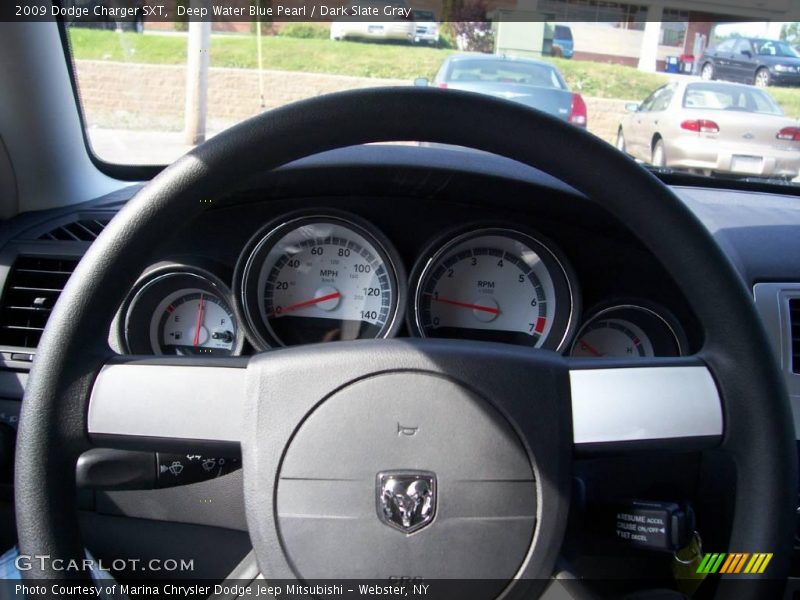 Deep Water Blue Pearl / Dark Slate Gray 2009 Dodge Charger SXT