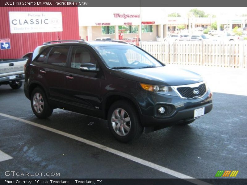 Pacific Blue / Gray 2011 Kia Sorento LX AWD