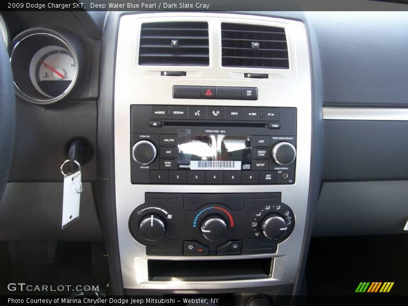 Deep Water Blue Pearl / Dark Slate Gray 2009 Dodge Charger SXT