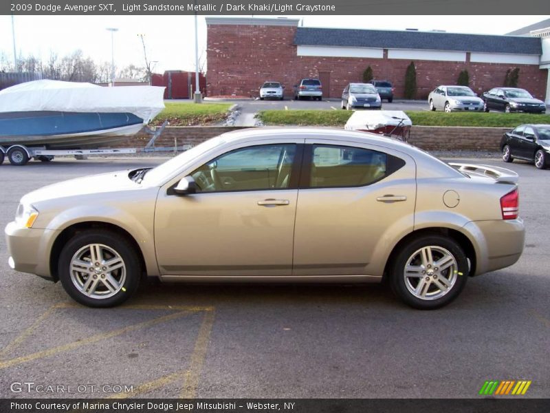 Light Sandstone Metallic / Dark Khaki/Light Graystone 2009 Dodge Avenger SXT