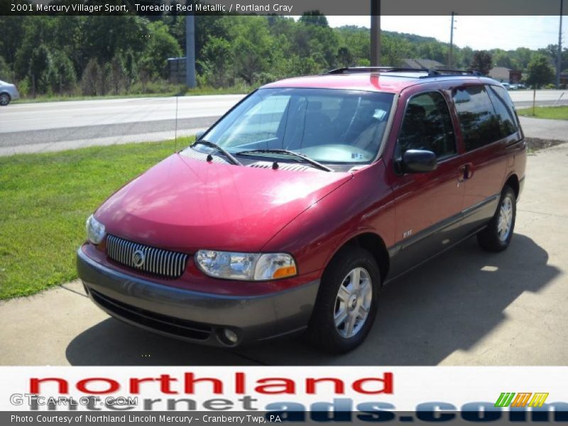 Toreador Red Metallic / Portland Gray 2001 Mercury Villager Sport