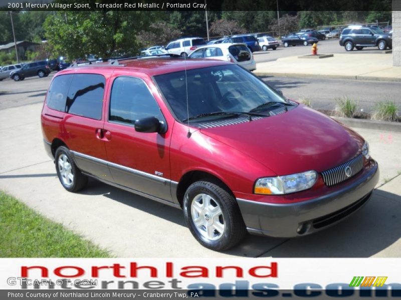 Toreador Red Metallic / Portland Gray 2001 Mercury Villager Sport