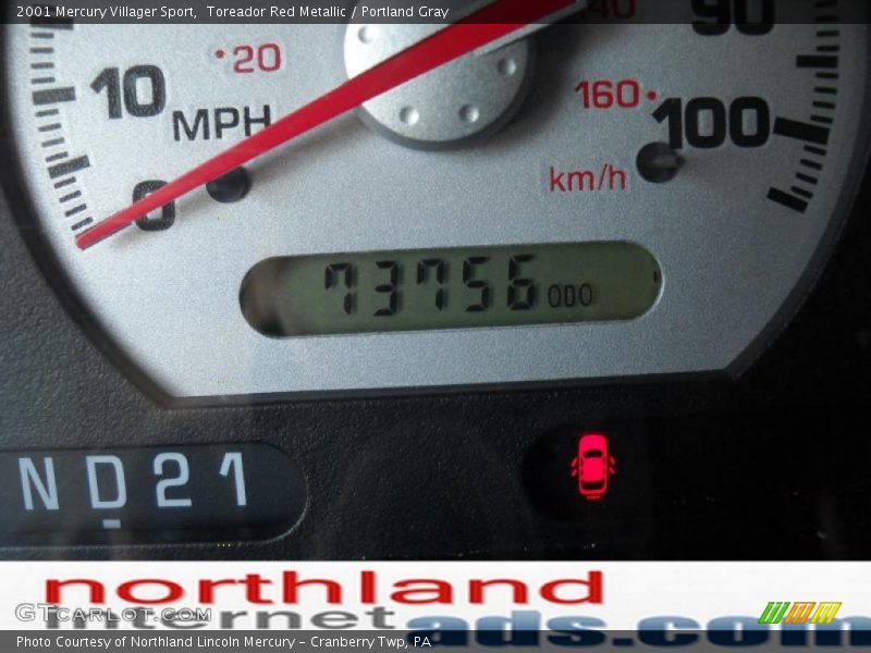 Toreador Red Metallic / Portland Gray 2001 Mercury Villager Sport