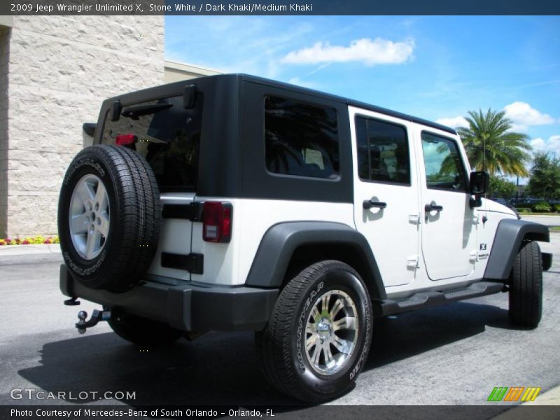 Stone White / Dark Khaki/Medium Khaki 2009 Jeep Wrangler Unlimited X