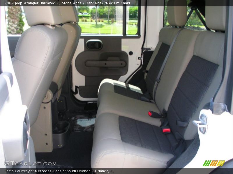 Stone White / Dark Khaki/Medium Khaki 2009 Jeep Wrangler Unlimited X