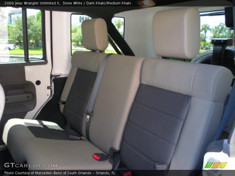 Stone White / Dark Khaki/Medium Khaki 2009 Jeep Wrangler Unlimited X