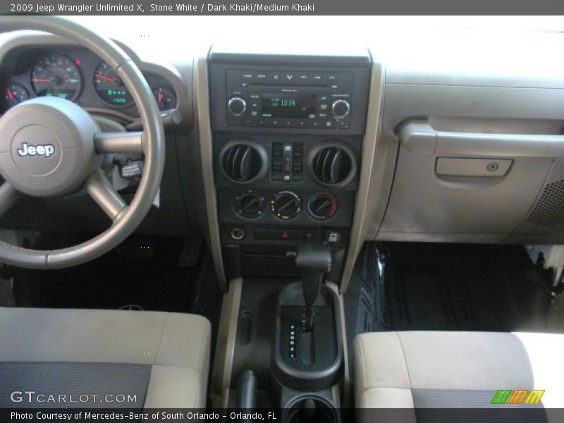 Stone White / Dark Khaki/Medium Khaki 2009 Jeep Wrangler Unlimited X