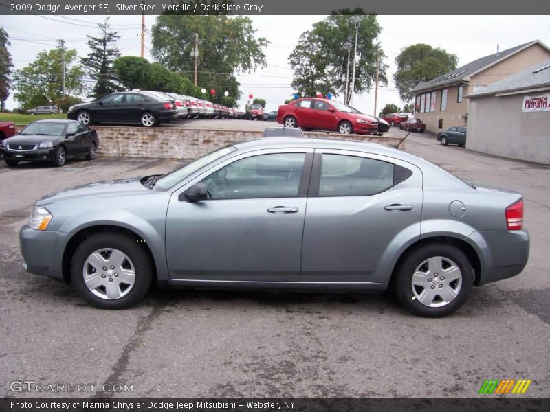 Silver Steel Metallic / Dark Slate Gray 2009 Dodge Avenger SE