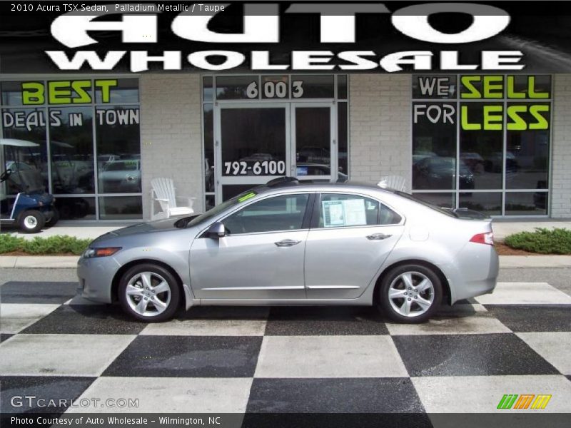 Palladium Metallic / Taupe 2010 Acura TSX Sedan
