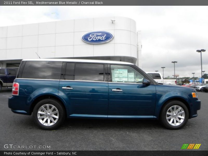Mediterranean Blue Metallic / Charcoal Black 2011 Ford Flex SEL