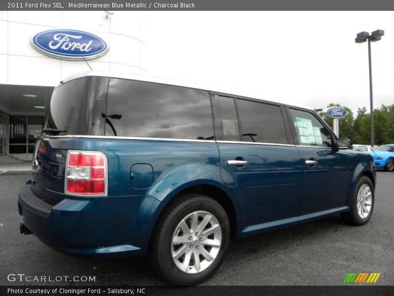 Mediterranean Blue Metallic / Charcoal Black 2011 Ford Flex SEL
