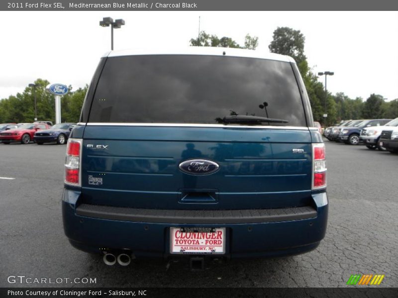 Mediterranean Blue Metallic / Charcoal Black 2011 Ford Flex SEL