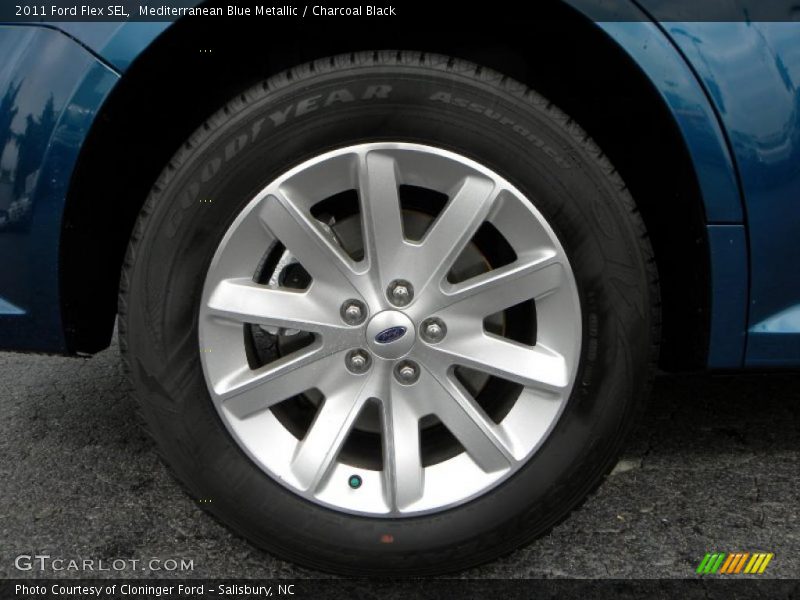 Mediterranean Blue Metallic / Charcoal Black 2011 Ford Flex SEL