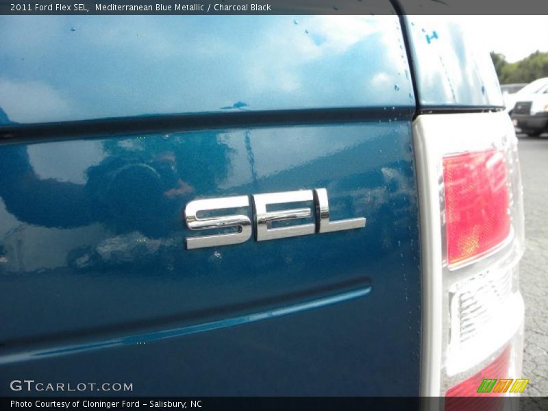 Mediterranean Blue Metallic / Charcoal Black 2011 Ford Flex SEL
