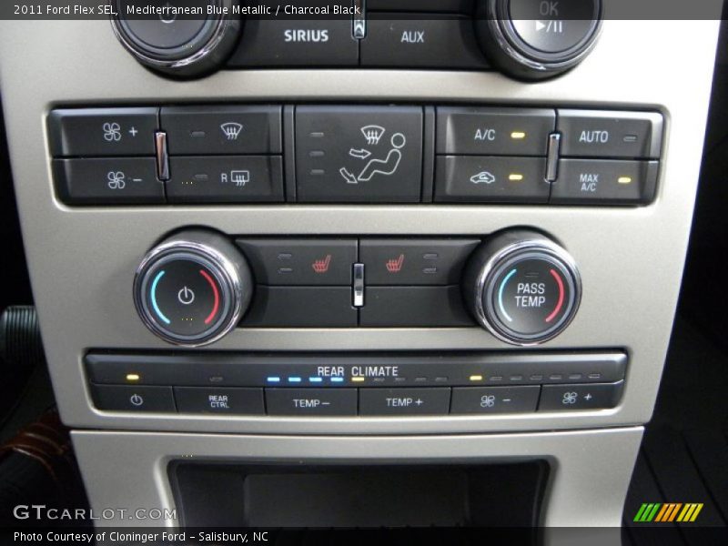 Mediterranean Blue Metallic / Charcoal Black 2011 Ford Flex SEL