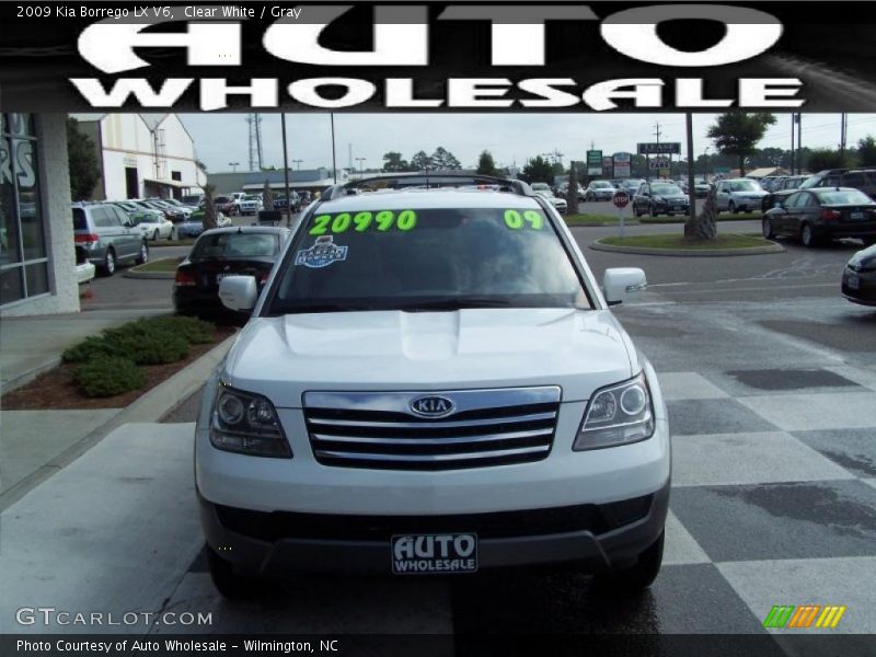 Clear White / Gray 2009 Kia Borrego LX V6