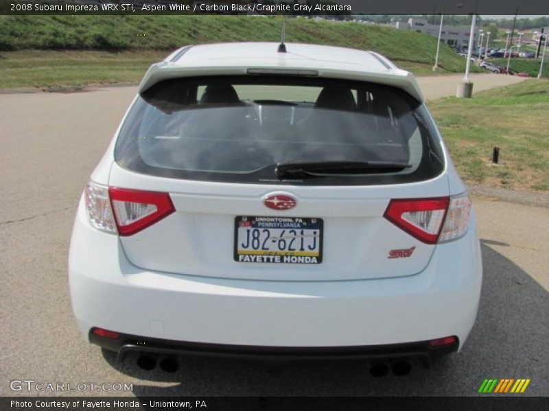 Aspen White / Carbon Black/Graphite Gray Alcantara 2008 Subaru Impreza WRX STi