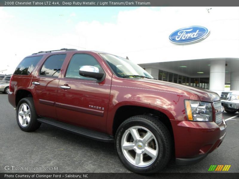 Deep Ruby Metallic / Light Titanium/Dark Titanium 2008 Chevrolet Tahoe LTZ 4x4