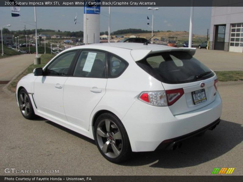 Aspen White / Carbon Black/Graphite Gray Alcantara 2008 Subaru Impreza WRX STi