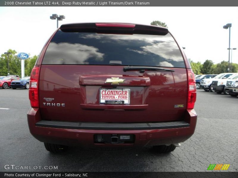 Deep Ruby Metallic / Light Titanium/Dark Titanium 2008 Chevrolet Tahoe LTZ 4x4