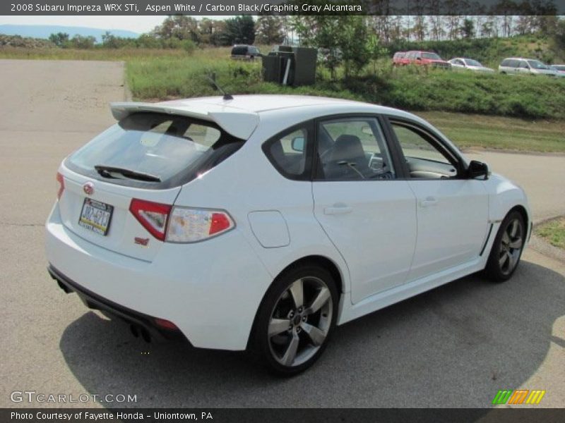 Aspen White / Carbon Black/Graphite Gray Alcantara 2008 Subaru Impreza WRX STi
