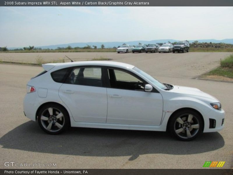 Aspen White / Carbon Black/Graphite Gray Alcantara 2008 Subaru Impreza WRX STi