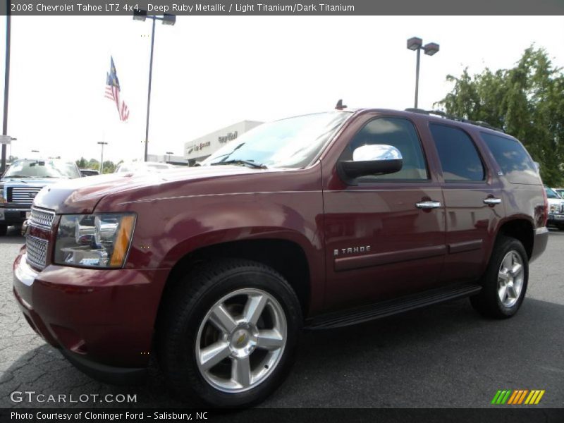Deep Ruby Metallic / Light Titanium/Dark Titanium 2008 Chevrolet Tahoe LTZ 4x4