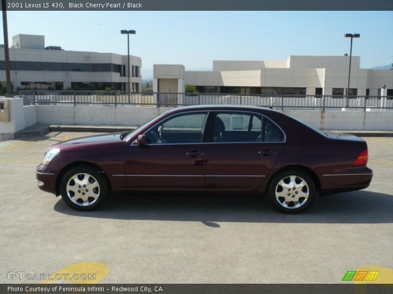 Black Cherry Pearl / Black 2001 Lexus LS 430