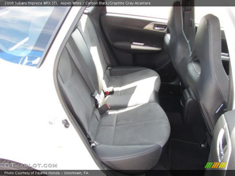 Aspen White / Carbon Black/Graphite Gray Alcantara 2008 Subaru Impreza WRX STi