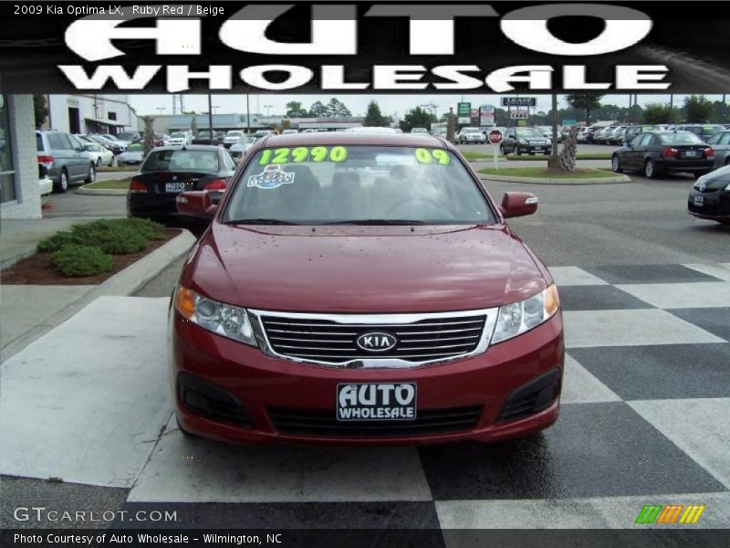 Ruby Red / Beige 2009 Kia Optima LX