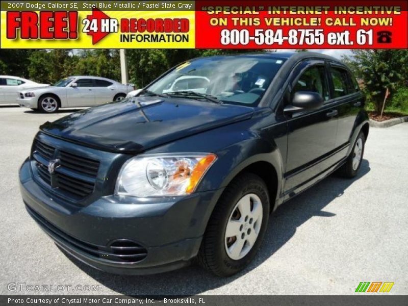 Steel Blue Metallic / Pastel Slate Gray 2007 Dodge Caliber SE