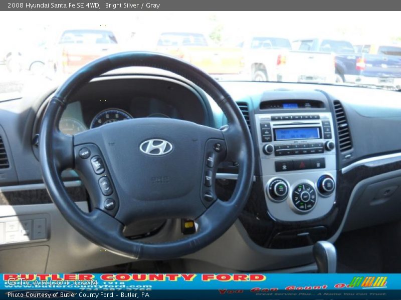 Bright Silver / Gray 2008 Hyundai Santa Fe SE 4WD