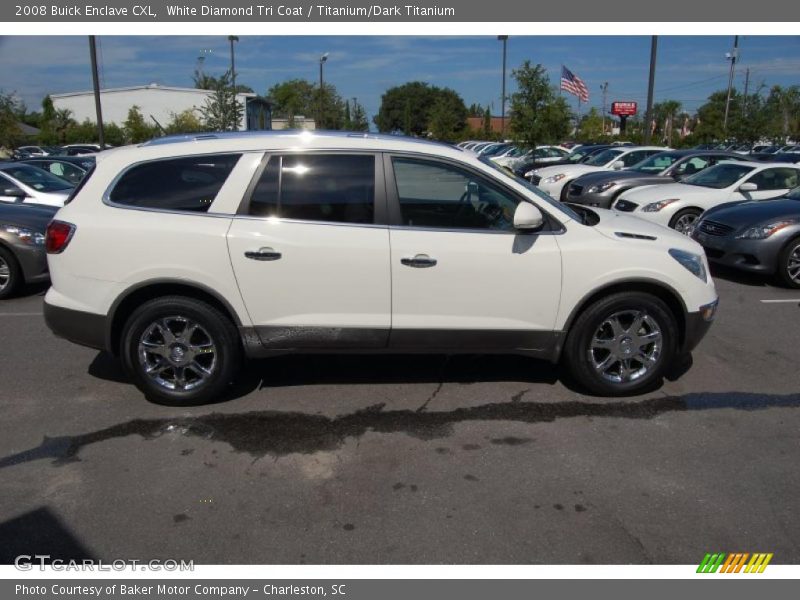 White Diamond Tri Coat / Titanium/Dark Titanium 2008 Buick Enclave CXL