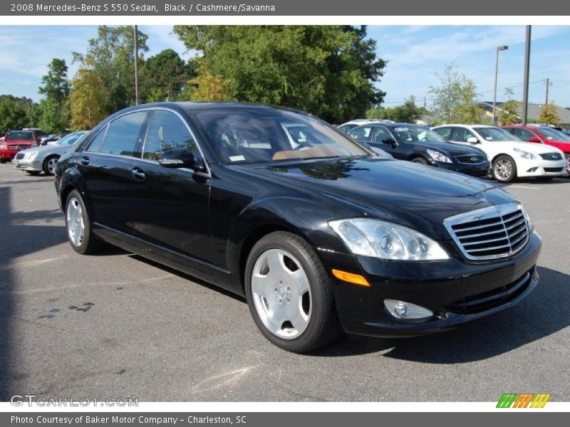 Black / Cashmere/Savanna 2008 Mercedes-Benz S 550 Sedan