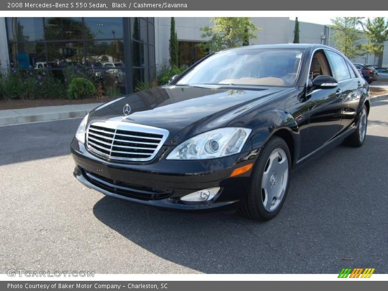 Black / Cashmere/Savanna 2008 Mercedes-Benz S 550 Sedan