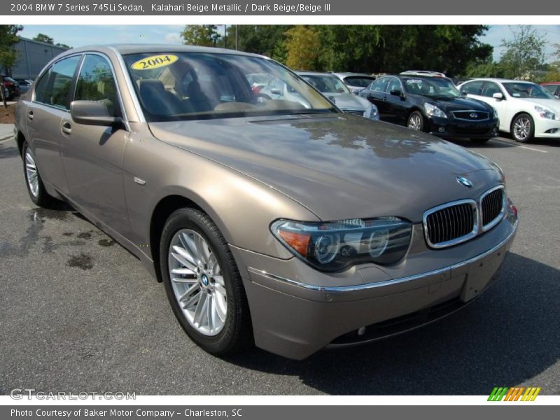 Kalahari Beige Metallic / Dark Beige/Beige III 2004 BMW 7 Series 745Li Sedan