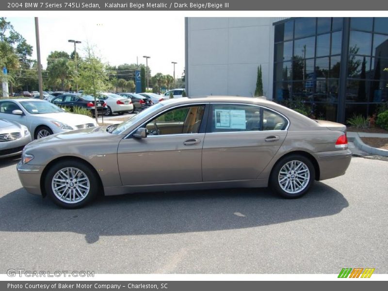 Kalahari Beige Metallic / Dark Beige/Beige III 2004 BMW 7 Series 745Li Sedan