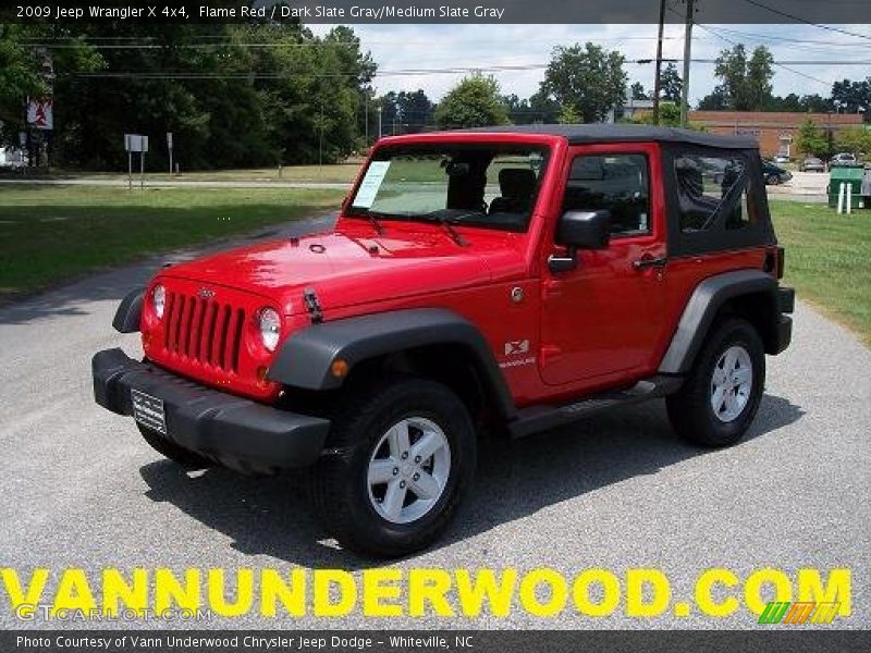 Flame Red / Dark Slate Gray/Medium Slate Gray 2009 Jeep Wrangler X 4x4